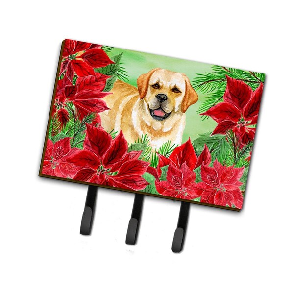 Carolines Treasures Golden Retriever Poinsettas Leash or Key Holder CK1312TH68 - main